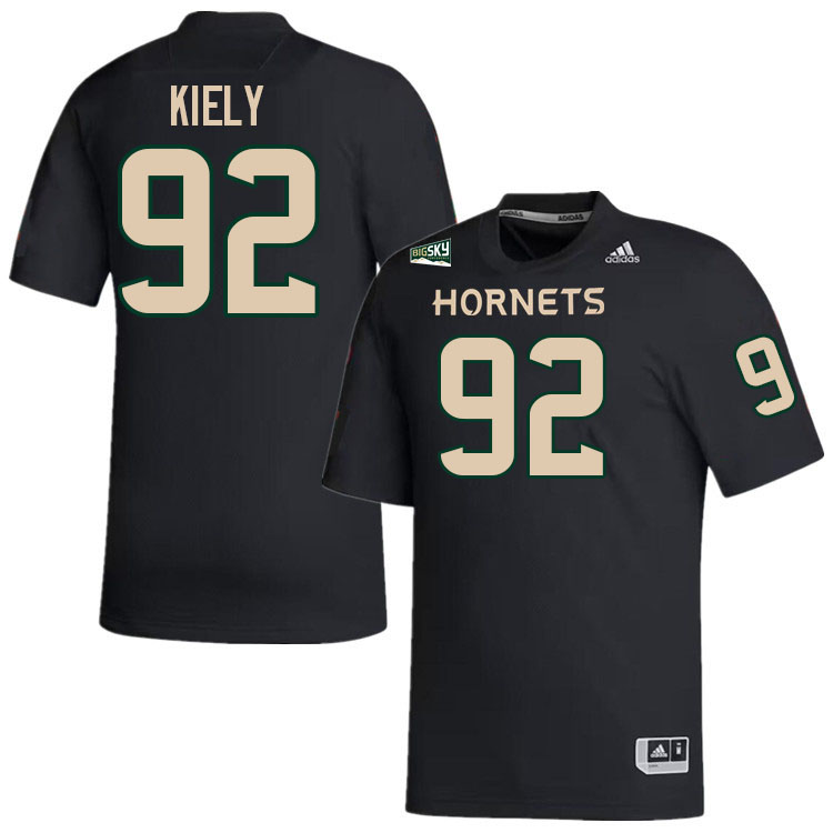 Sacramento State Hornets #92 Evan Kiely College Football Jerseys Stitched Sale-Black